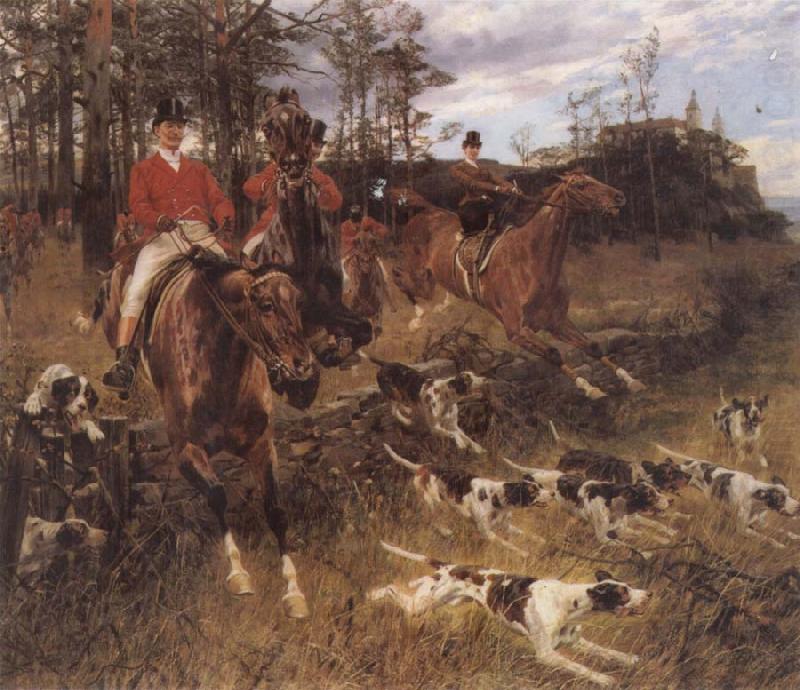 Hans Schmidt The Morning Hunt china oil painting image